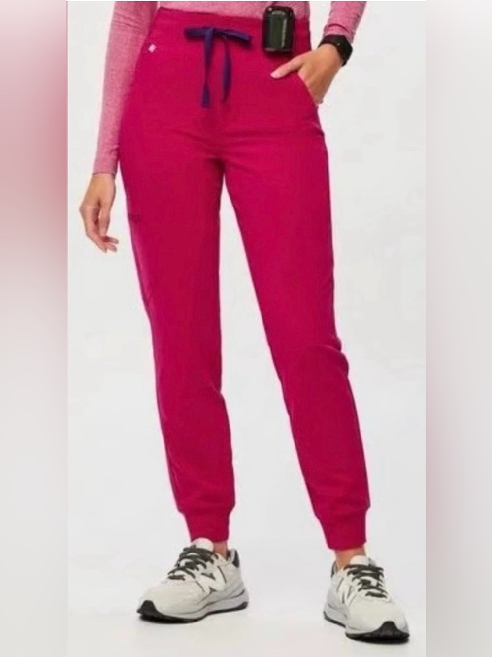 FIGS Zamora Jogger Scrub Pants. Medium. Color: Ultra Rose. EUC.